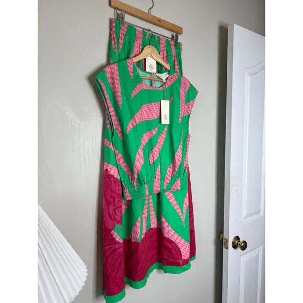 NWT Sheridan French Gardenia Malachite Tigress Blouse Maxi Skirt Set Size: Small - Picture 3 of 10